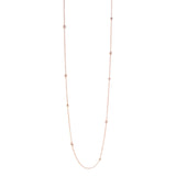 Crafted in 14KT yellow gold, this necklace features small white rose-cut diamonds all along the chain.