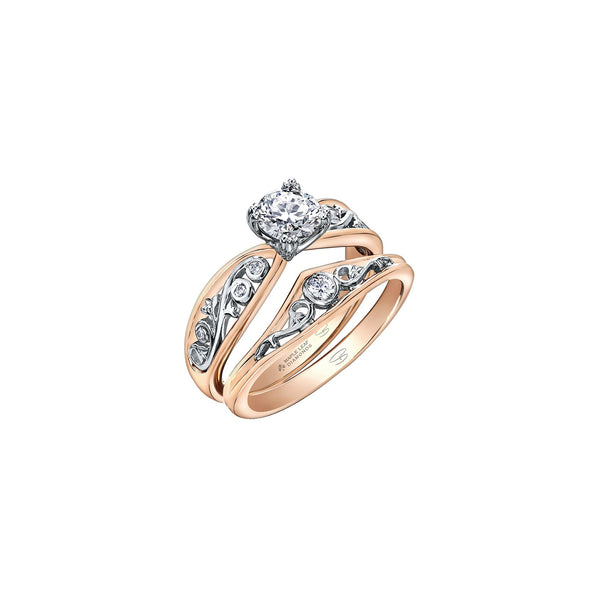 ‘Garden Infinity Ring’ with matching band ‘Garden Tiara Ring’