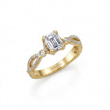 Lily Infinity Emerald Engagement Ring
