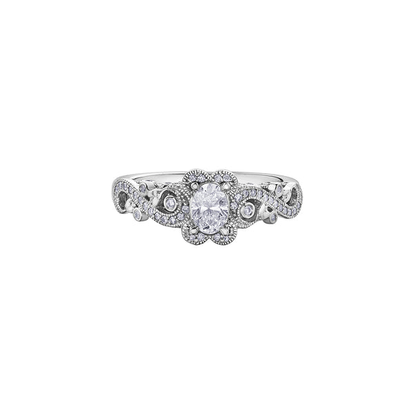 Enchanted Oval Vine Engagement Ring