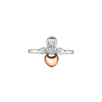 Crafted in 14KT rose and white Certified Canadian Gold, this ring features a Prince Edward Island lady's slipper flower set with a round brilliant-cut Canadian diamond