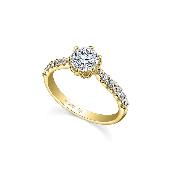 Lily 6-Petal Engagement Ring