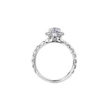 Diamond Fur Halo Engagement Ring