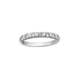 Crafted in 18kt Pure White™, this band features a fur-trim pattern set with round brilliant-cut Canadian diamonds.