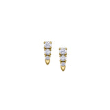Crafted in 14KT white or yellow Certified Canadian Gold, these earrings feature baby icicles set with round brilliant-cut Canadian diamonds.
